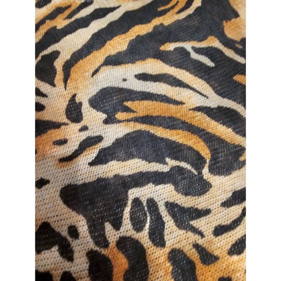 Free For Humanity Size M Sweater Top Oversized Animal Print Dolman Mob Wife - Picture 3 of 5